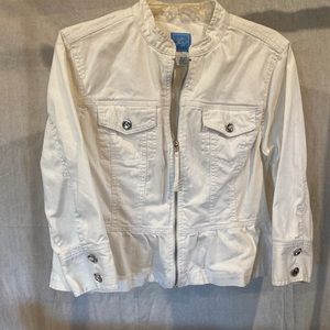 White summer denim jacket